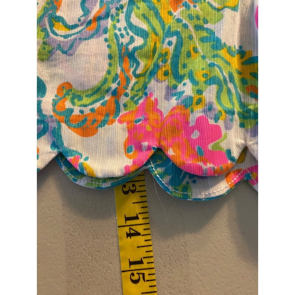 Lilly Pulitzer The Buttercup Short Multicolor Scalloped Hem Size 00 - Picture 8 of 9